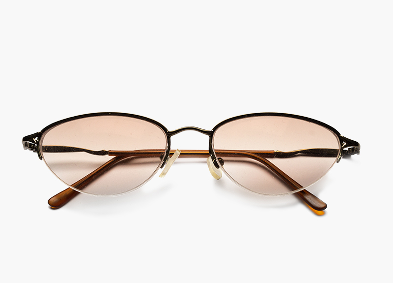 A picture of a semi-rimless frame which you can send to us to have replacement lenses put into